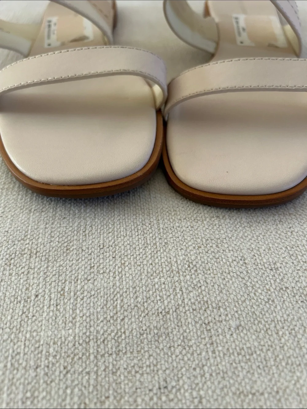 TORY BURCH Mini Everly Back Strap Leather Sandal In Ivory, Size 10.5, NWT no box